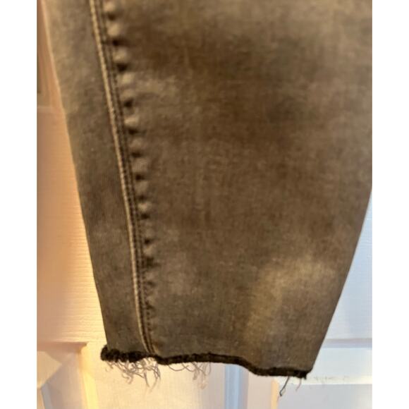 SPANX Women's Gray Distressed Denim Skinny Jeans with Unfinished Hem, Size M - Picture 5 of 10